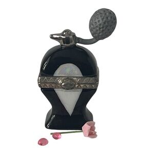 Perfume atomizer bottle with rose inside PHB porcelain trinket box